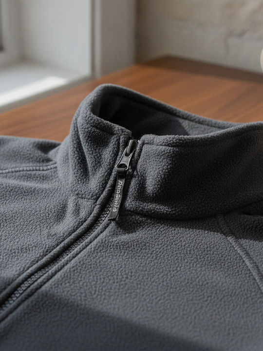 TRF532 Ανδρική Ζακέτα Fleece Γκρι