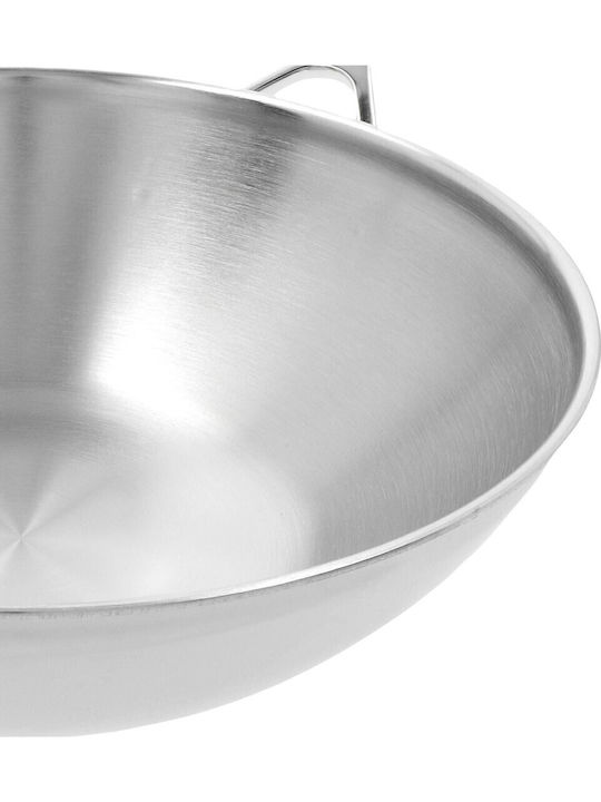 Demeyere Doppelte Stahl Wok mit Deckel 30cm