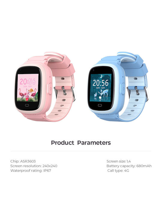Havit Kinder-Smartwatch 4G mit GPS und Blaue Kamera
