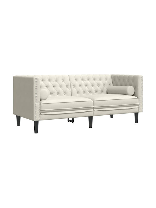 Canapea Cu Două Locuri Catifea Crem 160x80cm