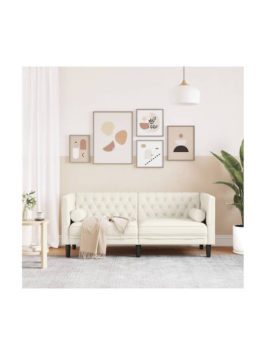 Canapea Cu Două Locuri Catifea Crem 160x80cm