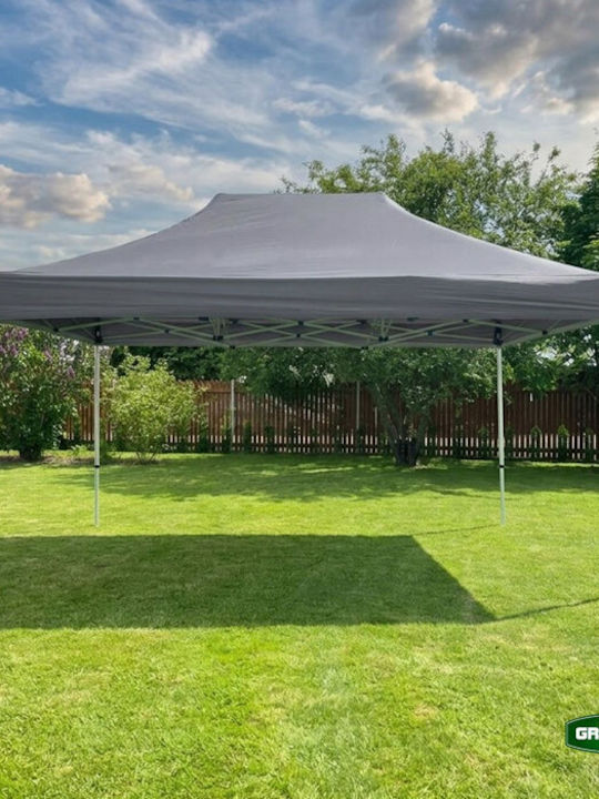 Grasher Gazebo Pliabil De Grădină Gri 3x4.5m