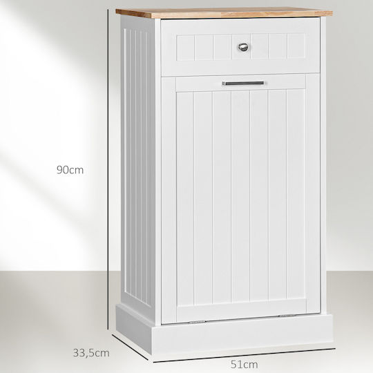 Stehendes Küchenschrank Schublade Weiß 40x28x63cm