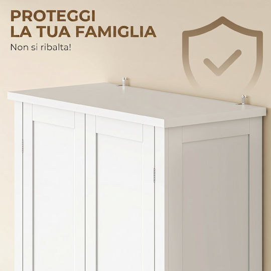 Ντουλάπι Κρεμαστό Λευκό 80x40x180εκ.