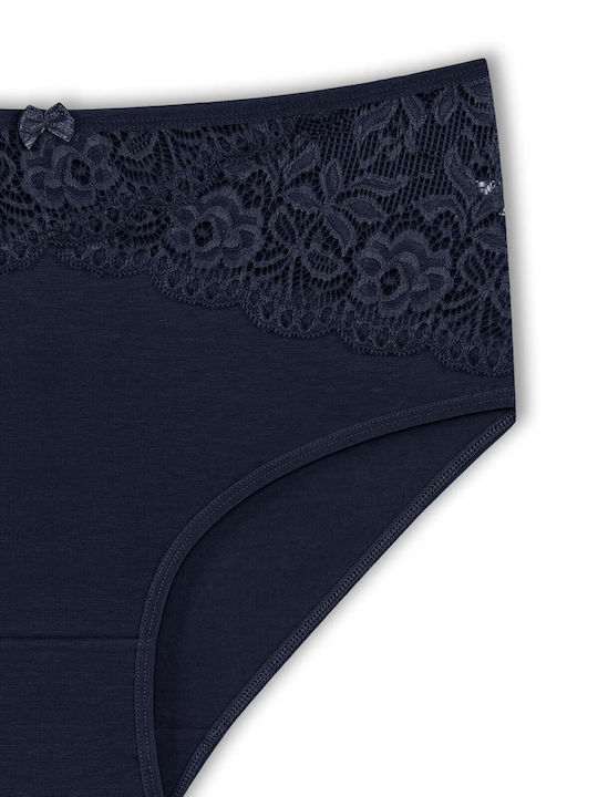 Baumwoll Hohe Taille Damen-Slips MultiPack mit Spitze Baumwolle