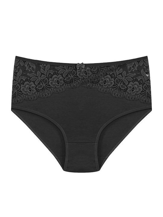 Baumwoll Hohe Taille Damen-Slips MultiPack mit Spitze Baumwolle