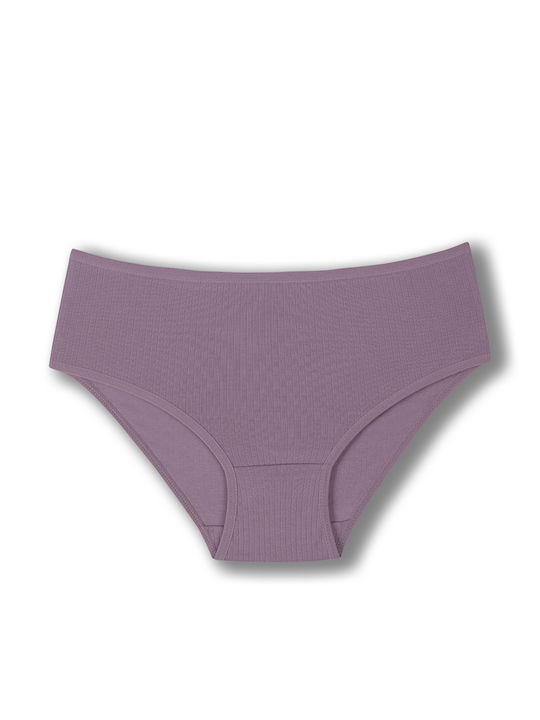 Baumwoll Hohe Taille Damen-Slips MultiPack Ripp