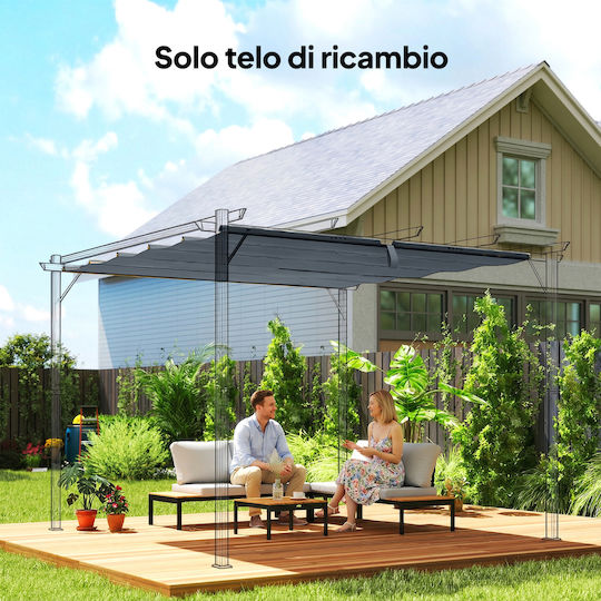 Outsunny Awning Fabric Gray 3x3m