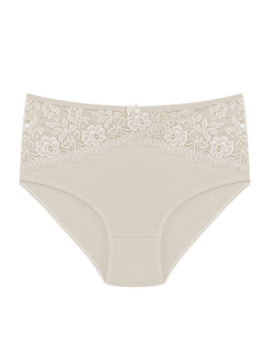 Baumwolle Hohe Taille Damen-Slips MultiPack mit Spitze Baumwolle