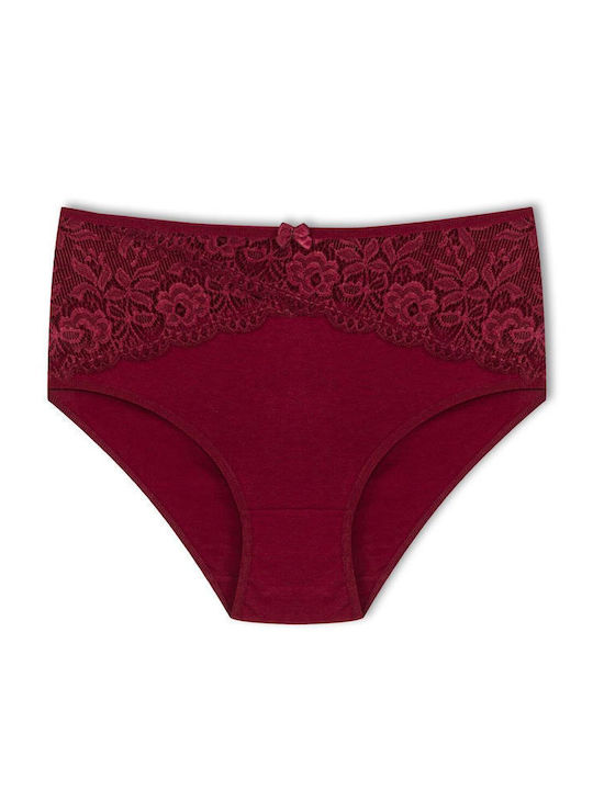 Baumwolle Hohe Taille Damen-Slips MultiPack mit Spitze Baumwolle