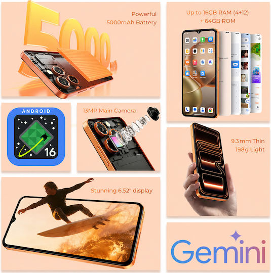 Oukitel C17 Dual SIM (4/64GB) Orange