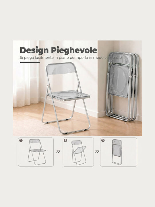 Gartenstühle Metallisch Grau 4 Stück