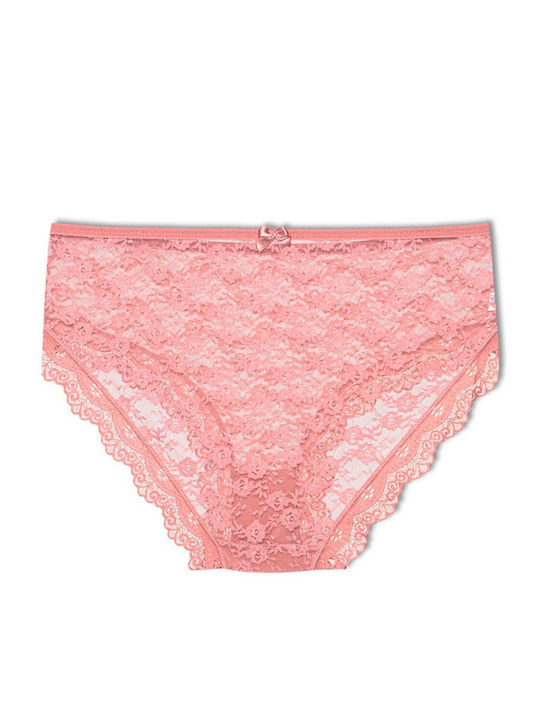 Ψηλόμεσα Slip 2Pack με Δαντέλα Δαντελωτά