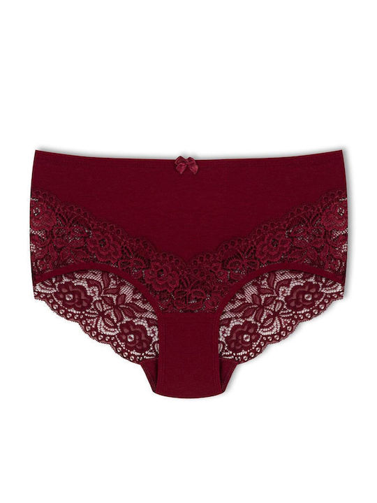 Baumwoll Hohe Taille Damen-Slips MultiPack mit Spitze