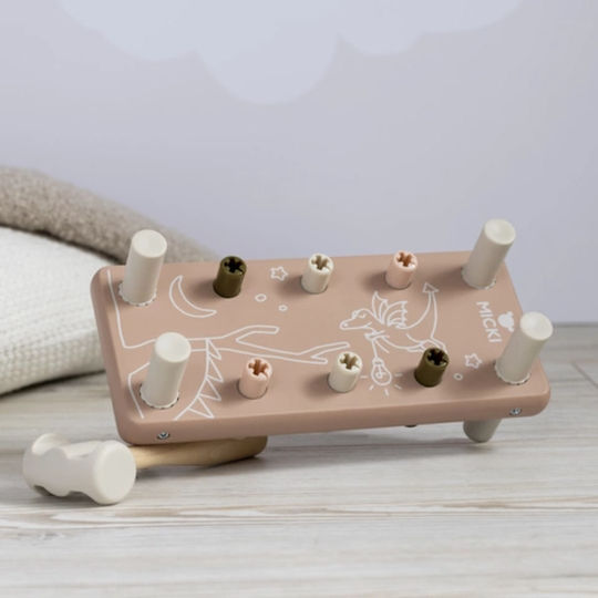 Micki Micki Baby Aktivitätsspielzeug mit Hammering & Pounding Toys aus Holz für 12+ Monate