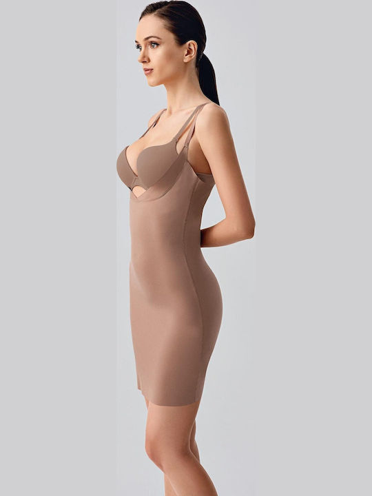 Seamless Brown Tightening Dress