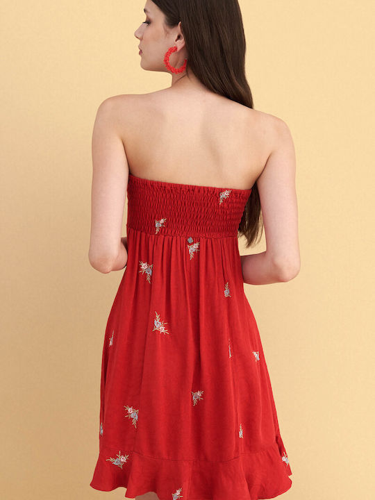 Sommer Mini Damenkleid Rot 91119855-Poppy Rot