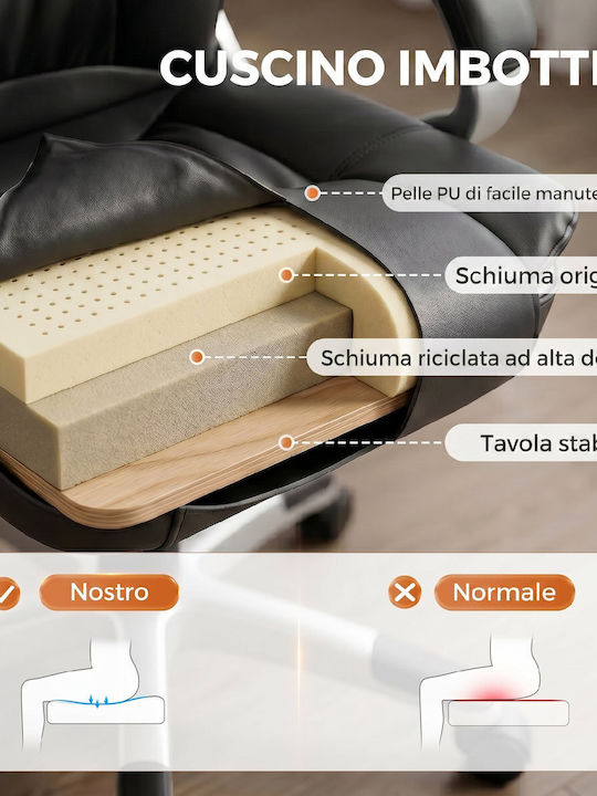 HomCom Scaun De Birou Negru HomCom Scaun De Birou Negru