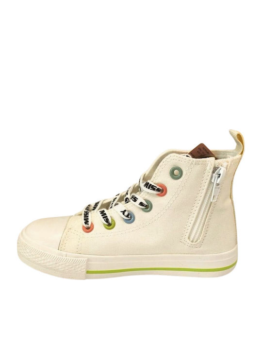 Kids High Ecru Sneakers