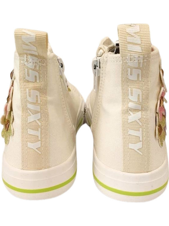 Kids High Ecru Sneakers