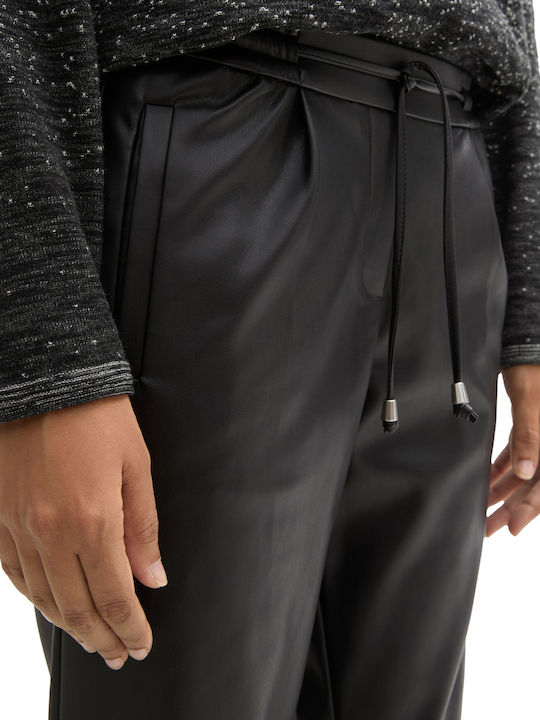 Pantaloni Dama Din Piele Negru Intens
