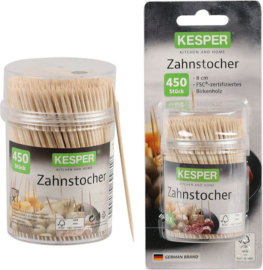 Toothpicks Birch Wood 450 Pieces Kesper