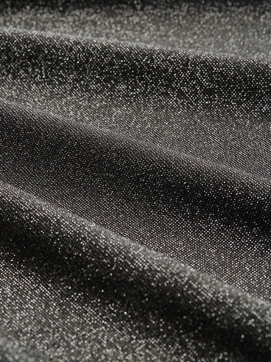 Women's Fabric Trousers Black Glitter