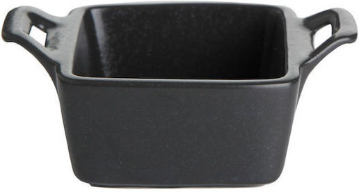 Porland Seasons Servierschale für Dip Quadratisch Emaille Schwarze 10x10cm
