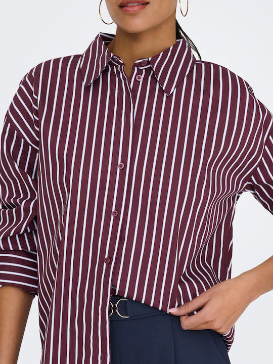 Long Sleeve Women's Shirt Burgundy