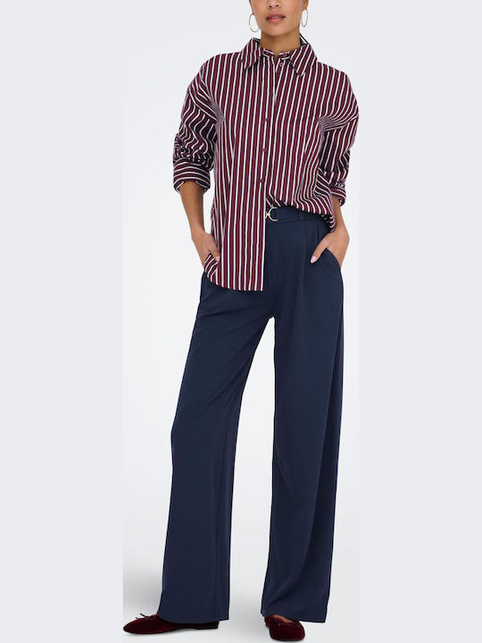 Long Sleeve Women's Shirt Burgundy