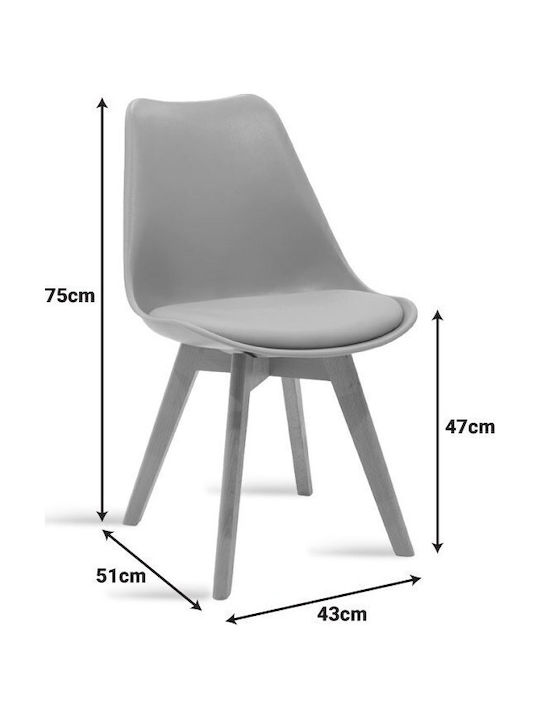 Set de sufragerie Natali cu 4 scaune 80x80cm