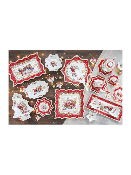 Easylife Christmas Memories Christmas Dessert Tower Stands Porcelain Stars 36x16cm 4pcs