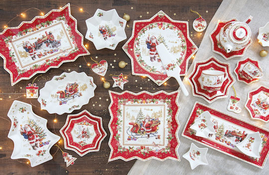 Easylife Christmas Memories Σετ Χριστουγεννιάτικα Μπωλ Πορσελάνινα 14εκ. 2τμχ