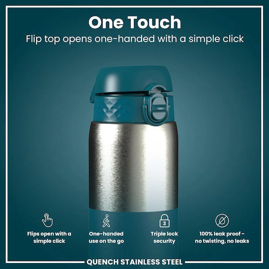 Ion8 Recyclable Thermos Stainless Steel Bottle 1.2lt Deep Teal