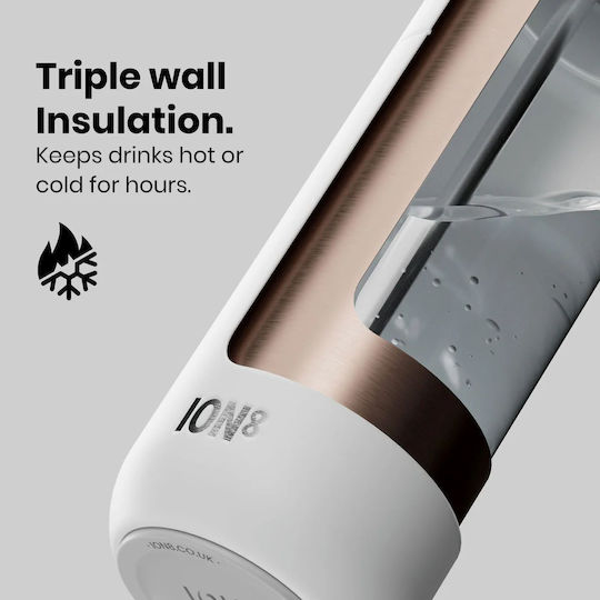 Ion8 Sticlă Termos Reciclabilă Oțel Inoxidabil 320ml Red Fire