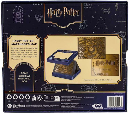Harry Potter Harry Potter: Harry Potter Marauder's Map Metal Map Ρέπλικα