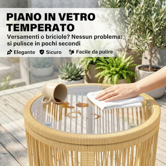 Set Cameră De Zi Pentru Exterior 3 Piese Outsunny