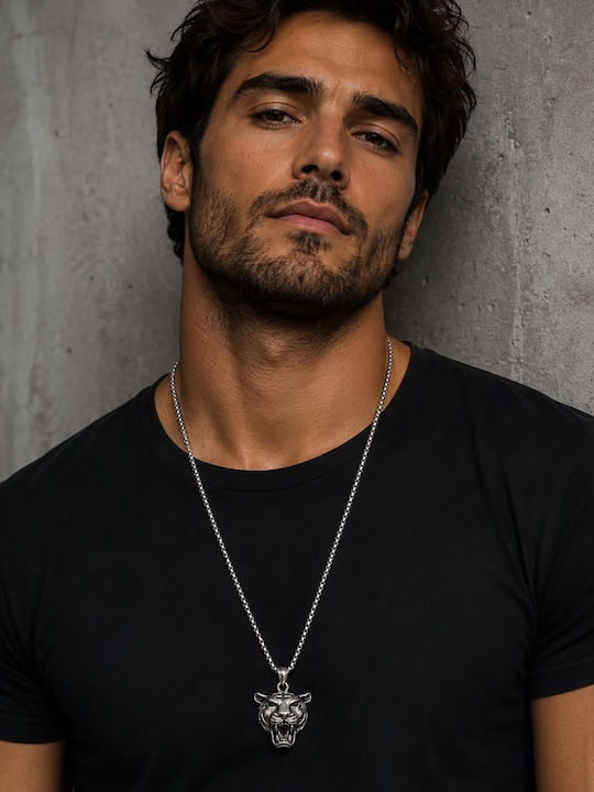 Dorian Gray Κολιέ από Ατσάλι Γκρι