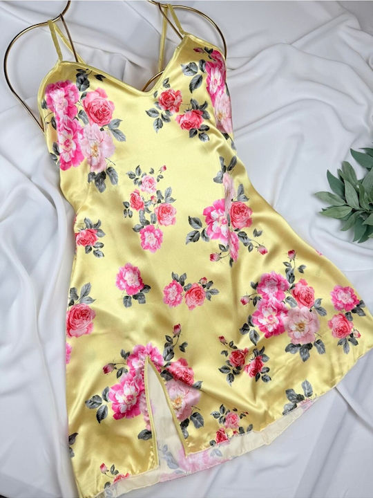 Cămașă De Noapte Mini Satin Vară Pijamale Dama Enp-022278-V16317 Cămașă De Noapte Mini Satin Vară Pijamale Dama Enp-022278-V16317