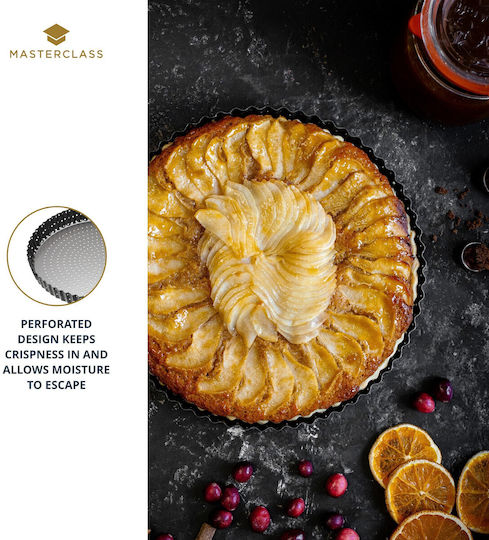 Kitchen Craft Φόρμα Ζαχαροπλαστικής για Τάρτα από Ανοξείδωτο Ατσάλι 28x3εκ.
