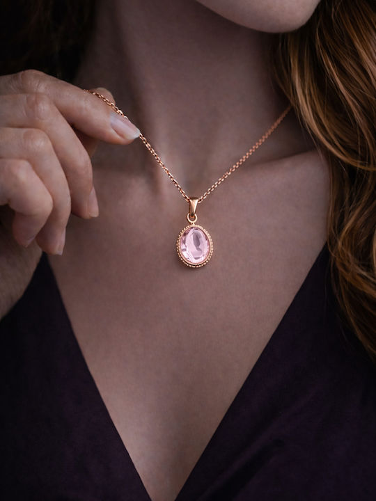 Necklace With Pink Gold Plating Necklace With Pink Gold Plating