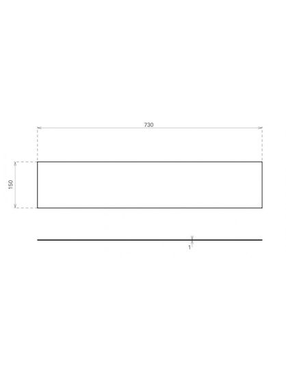 Защитна Плоча За Врата Самозалепваща Анодиран Алуминий 730x150 Mm Thirard 00922310