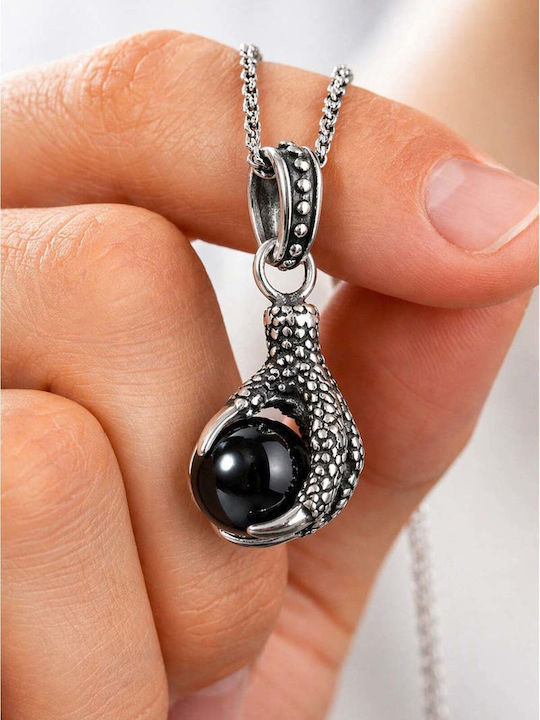 Necklace Made of Black Steel