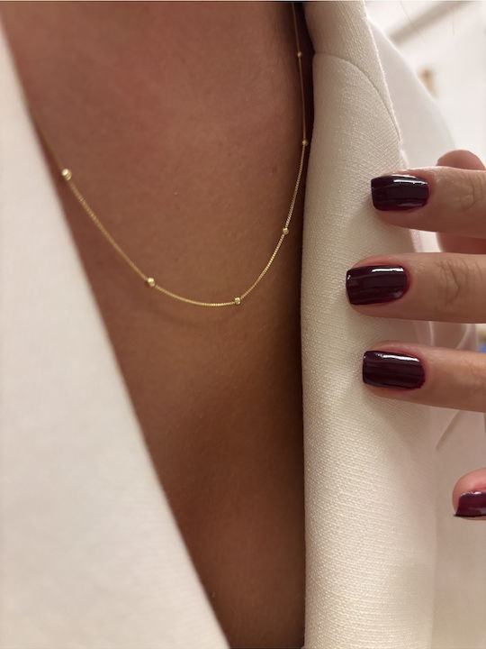 Necklace From Gold Plated Steel