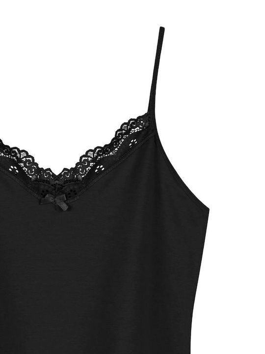 Ärmelloses Baumwoll V-Ausschnitt Damen T-Shirt
