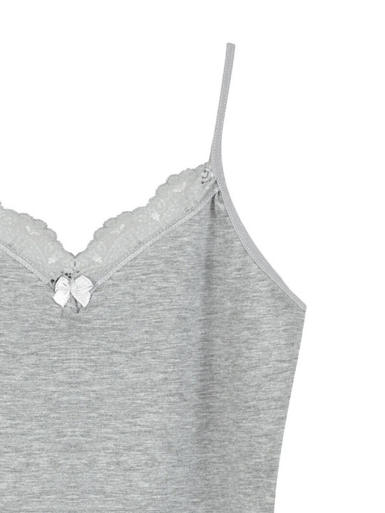 Ärmelloses Baumwoll V-Ausschnitt Damen T-Shirt