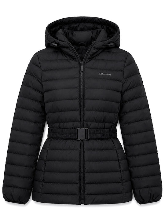 Дамско Puffer яке за зима черно