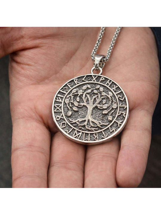 Double Tree Necklace Made of Steel