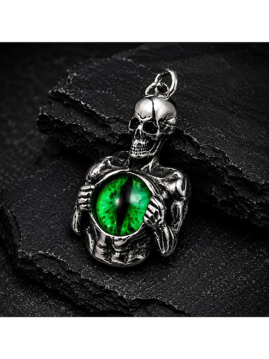 Necklace Green Steel Eye