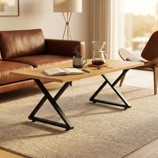 HomCom Metal Furniture Leg 2 Pieces Suitable for Table / Coffee Table Black